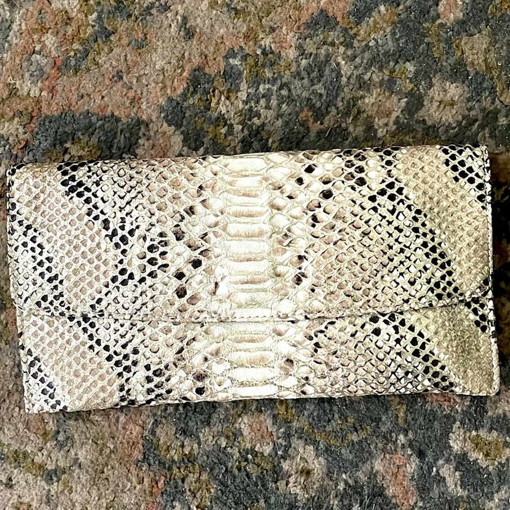 Banana Republic snakeskin clutch